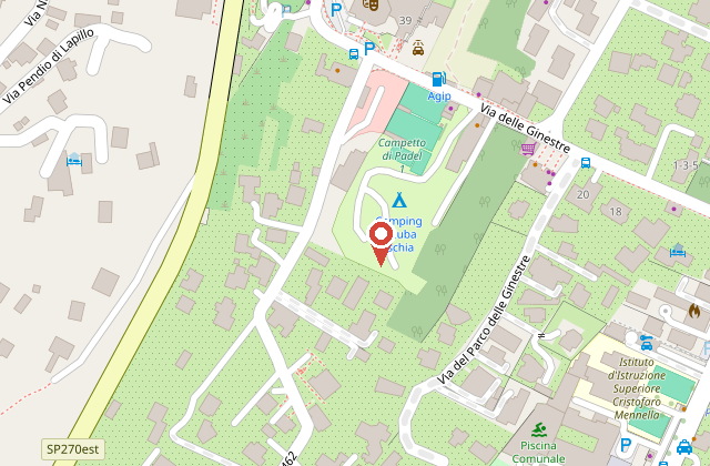 Mappa con la posizione della sede AD Progetti SRL in Via delle Ginestre 16, Ischia